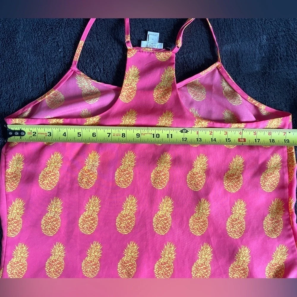 J. Crew hot pink and bright yellow pineapple tank - Picture 6 of 7